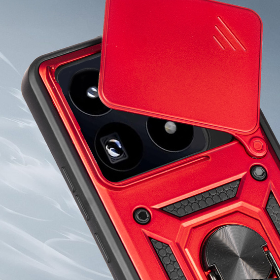Etui pancerne do Xiaomi 15T Pro, CamShield Slide, czerwone