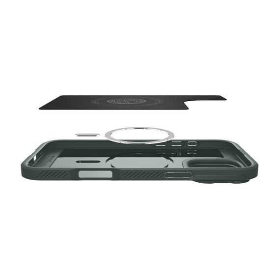 Etui Spigen do iPhone 16 Pro, Optik Armor Mag, Zielone + Szkło hartowane