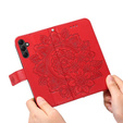 Etui z klapką do Samsung Galaxy A14 4G/5G, Mandala, czerwone