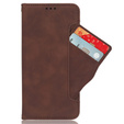 Etui z klapką do Samsung Galaxy S23 FE, Card Slot, brązowe