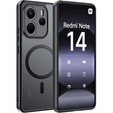 Etui do Xiaomi Redmi Note 14 4G, do MagSafe, ERBORD Matt Case, czarny + Szkło na ekran