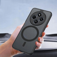 Etui do Xiaomi Redmi 14C / Xiaomi Poco C75, do MagSafe, ERBORD Matt Case, czarny + Szkło na ekran