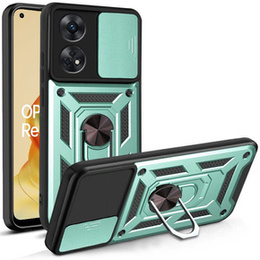 Etui pancerne do Oppo Reno8 T, CamShield Slide, zielone
