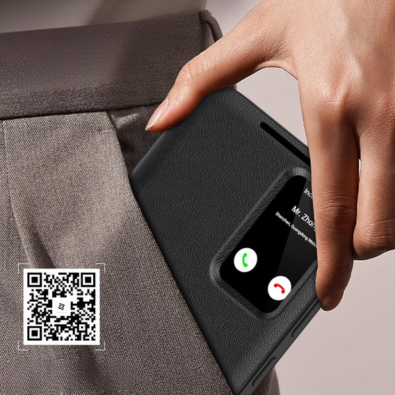 Etui z klapką do Samsung Galaxy S23 FE, Smart View Wallet, czarne