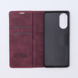 Etui do Oppo A78 4G, ERBORD Vintage portfel z klapką, czerwone