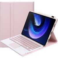 Etui z klawiaturą do Xiaomi Pad 6 / 6 Pro, Touchpad, różowe