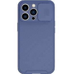 Etui do iPhone 14 Pro Max, Camera Slide, niebieskie