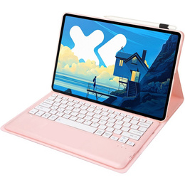 Etui z klawiaturą Bluetooth do Lenovo Idea Tab Pro / Tab P12 – różowe