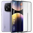 2x Szkło Hartowane do Xiaomi Redmi Note 14 Pro / Poco X7, ERBORD 3D pełne, szybka na cały ekran