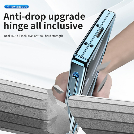 Etui do Samsung Galaxy Z Fold7 5G, z podstawką, niebieskie