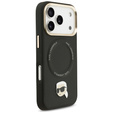 Etui Karl Lagerfeld do iPhone 17 Pro, Big Strap Karl Metal Logo MagSafe, czarne