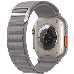 Pasek Nylonowy do Apple Watch 1/2/3/4/5/6/7/8/9/10/11/SE Ultra 1/2/3 42/44/45/46/49mm, Szary