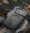 Etui pancerne do iPhone 13 Pro, Dexnor CamProtect MagSafe, z folią prywatyzującą, czarne (Dwie ramki)