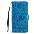 Etui do Huawei Nova 11i, Kwiaty, niebieskie