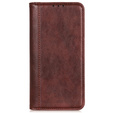 Etui do Motorola Moto G24 / G24 Power / G04, Wallet Litchi Leather, brązowe