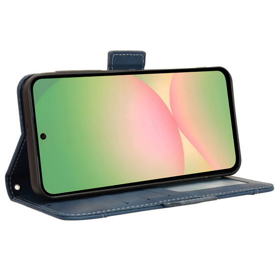 Etui z klapką do Samsung Galaxy A56 5G, Card Slot, granatowe