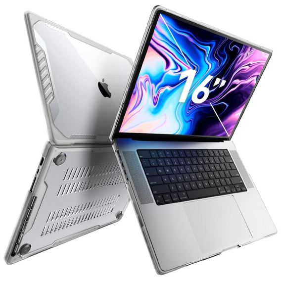 Etui SUPCASE do Macbook Pro 16 2021 2022 2023 A2485, Unicorn Beetle, Przezroczyste