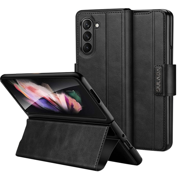 Etui z klapką do Samsung Galaxy Z Fold5 5G, Wallet, czarne