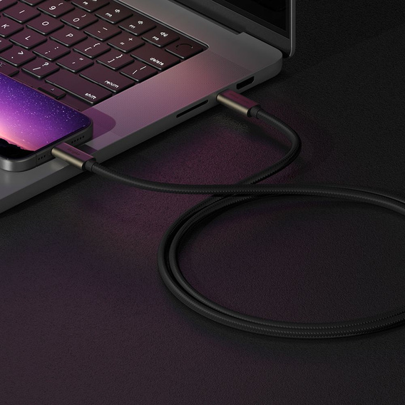 RINGKE Kabel 2x USB 3.2 Type-C 240W 100cm, czarny
