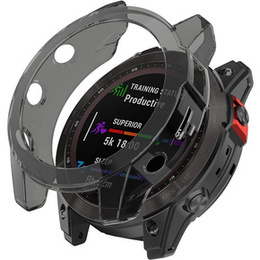 Etui silikonowe do Garmin Fenix 7, Przezroczysty Czarny
