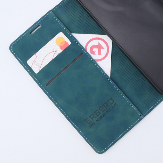 Etui do Motorola Moto G13/ G23 4G, ERBORD Vintage portfel z klapką, niebieskie