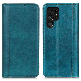Etui do Samsung Galaxy S25 Ultra, Wallet Litchi Leather, zielone