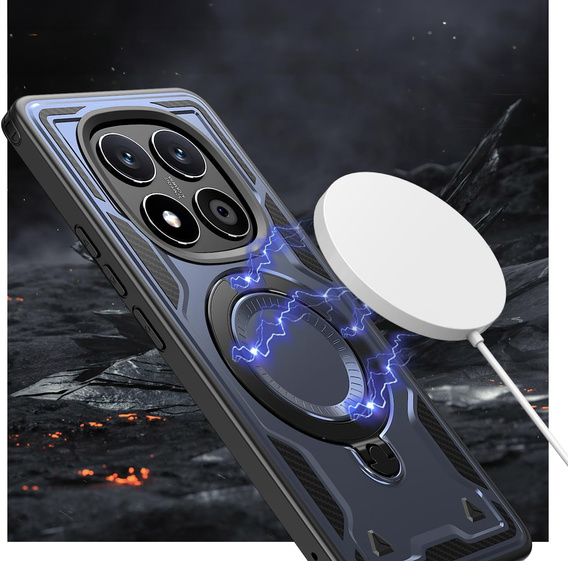 Etui magnetyczne do Xiaomi Redmi Note 15 Pro 5G, granatowe