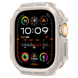 Etui Spigen do Apple Watch Ultra 1/2/3 49mm, Rugged Armor, Beżowy