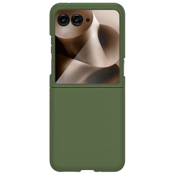 Etui do Motorola Razr 60 Ultra, PC Case, ze szkłem, zielone
