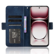 Etui z klapką do Oppo Reno 12, Card Slot, granatowe