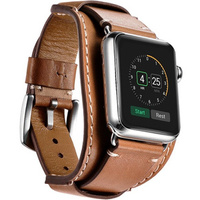 Pasek Skórzany do Apple Watch 1/2/3/4/5/6/7/8/9/SE/Ultra/Ultra 2 42/44/45/49mm, Brązowy