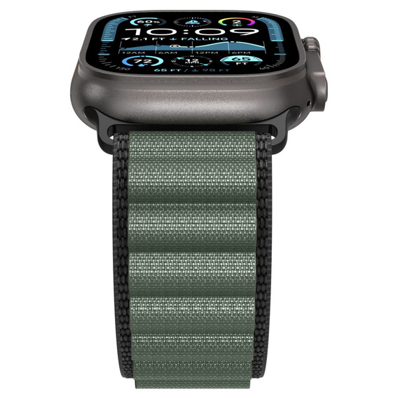 Pasek Spigen WBF1 Band do Apple Watch 1/2/3/4/5/6/7/8/9/10/11/SE/Ultra 1/2/3 42/44/45/46/49mm – Czarny / Zielony