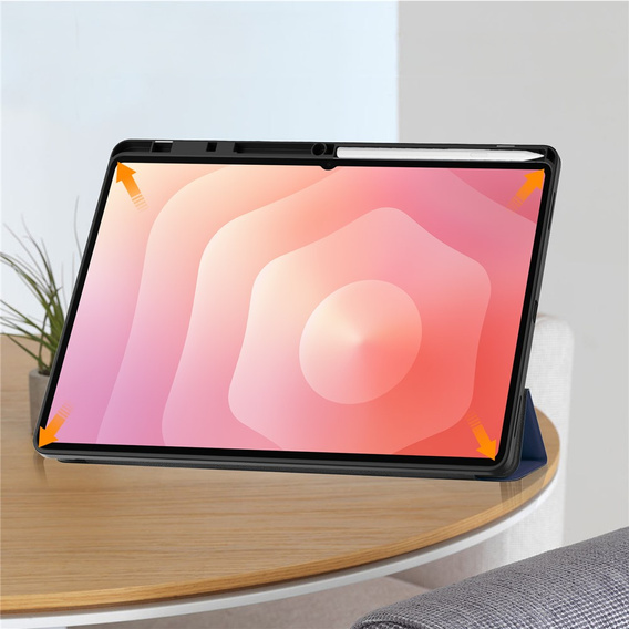 Etui do Samsung Galaxy Tab S11 Ultra, Smartcase z miejscem na rysik, niebieskie