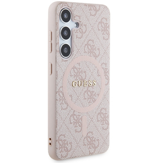 Etui GUESS do Samsung Galaxy S24, 4G Ring Classic Logo, różowe