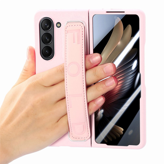 Etui do Samsung Galaxy Z Fold6 5G, z rączką, różowe