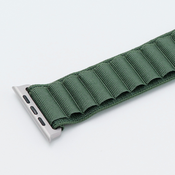 Pasek Nylonowy do Apple Watch 1/2/3/4/5/6/7/8/9/10/11/SE Ultra 1/2/3 42/44/45/46/49mm, Zielony