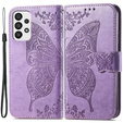 Etui z klapką do Samsung Galaxy A33 5G, Butterfly, fioletowe