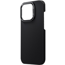 OUTLET Etui BENKS Kevlar do iPhone 15, Carbon Fiber, czarne