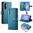 Etui z klapką do Samsung Galaxy A36 5G, Wallet Zipper Pocket, niebieskie