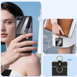 Etui Ring Holder do Samsung Galaxy Z Flip7 5G, ze szkłem na ekran zewnętrzny, czarne