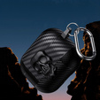 Etui ochronne z motywem czaszki do AirPods 4 – czarne