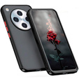 Etui silikonowe do Oppo Find X8 Pro, z ochroną aparatu, przezroczyste / czarne