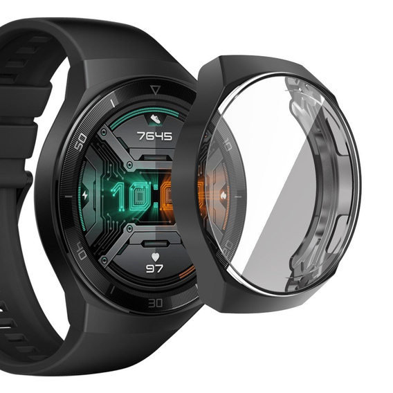 2w1 Etui z osłoną na ekran do Huawei Watch GT 2E 46mm, Czarne
