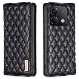 Etui z klapką do Xiaomi Redmi Note 13 5G, Wallet, BINFEN COLOR, czarne