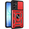 Etui pancerne do Samsung Galaxy A17 5G, CamShield Slide, czerwone