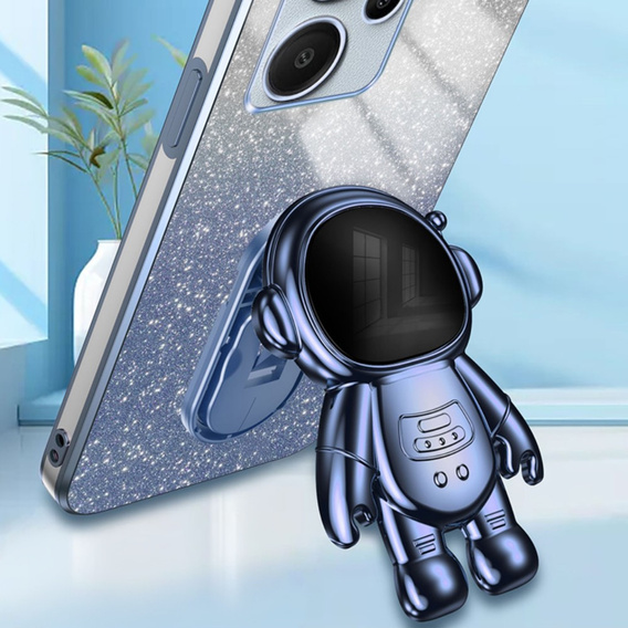 Etui do Xiaomi Redmi Note 13 Pro+, Glitter Astronaut, niebieskie