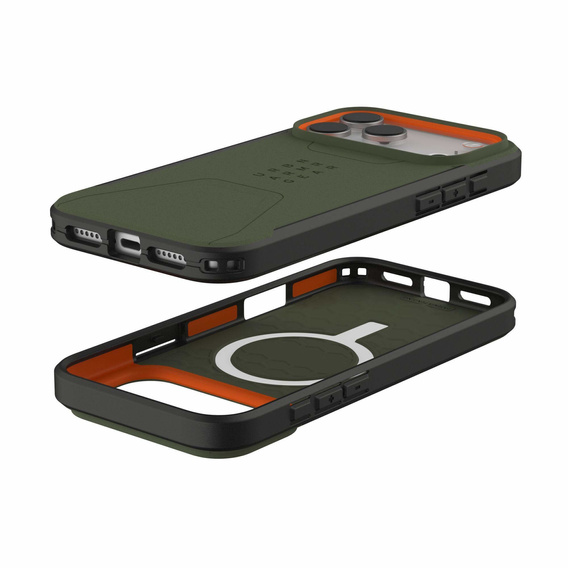 Etui Urban Armor Gear do iPhone 17 Pro Max, Civilian MagSafe, Olive / Orange