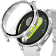 2w1 Etui + Szkło Hartowane do Samsung Galaxy Watch 7 44mm, Srebrne