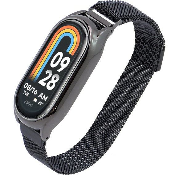 Pasek Bransoleta Milanese do Xiaomi Smart Band 10 / 9 / 8, Czarny