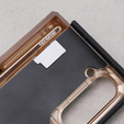 Etui do Samsung Galaxy Z Fold5 5G, Kickstand case, z podstawką i szkłem, złote